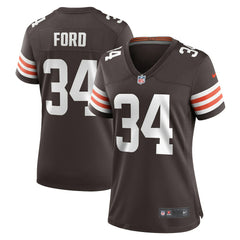 Nike Jerome Ford Cleveland Browns Women's Game Player Jersey Brown