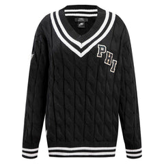 Philadelphia Eagles Pro Standard Women's Prep V-Neck Pullover Sweater Black