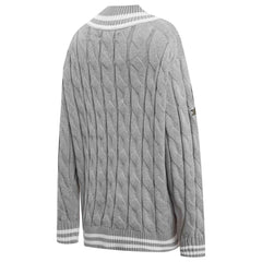 Green Bay Packers Pro Standard Women's Prep V-Neck Pullover Sweater Heather Gray