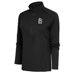 St. Louis Cardinals Antigua Women's Brushed Metallic Tribute Half-Zip Pullover Top - Gray - MLB Online