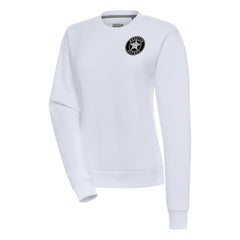Houston Astros Antigua Women's Brushed Metallic Victory Pullover Sweatshirt - White - MLB Online