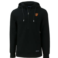 Baltimore Orioles Cutter & Buck Roam Eco Half-Zip Recycled Pullover Hoodie - Black - MLB Discount