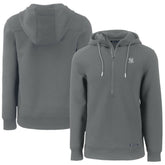 New York Yankees Cutter & Buck Roam Eco Half-Zip Recycled Pullover Hoodie - Gray - MLB Lifestyle
