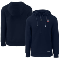 Chicago Cubs Cutter & Buck Roam Eco Half-Zip Recycled Pullover Hoodie - Navy - MLB on Sale
