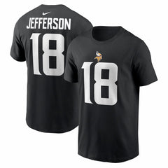 Nike Justin Jefferson Minnesota Vikings Name & Number T-Shirt Black