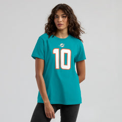 Nike Tyreek Hill Miami Dolphins Women's Player Name & Number T-Shirt Aqua