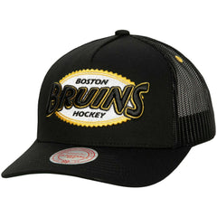 Boston Bruins Mitchell & Ness Team Seal Trucker Snapback Hat - Black - NHL 200064633