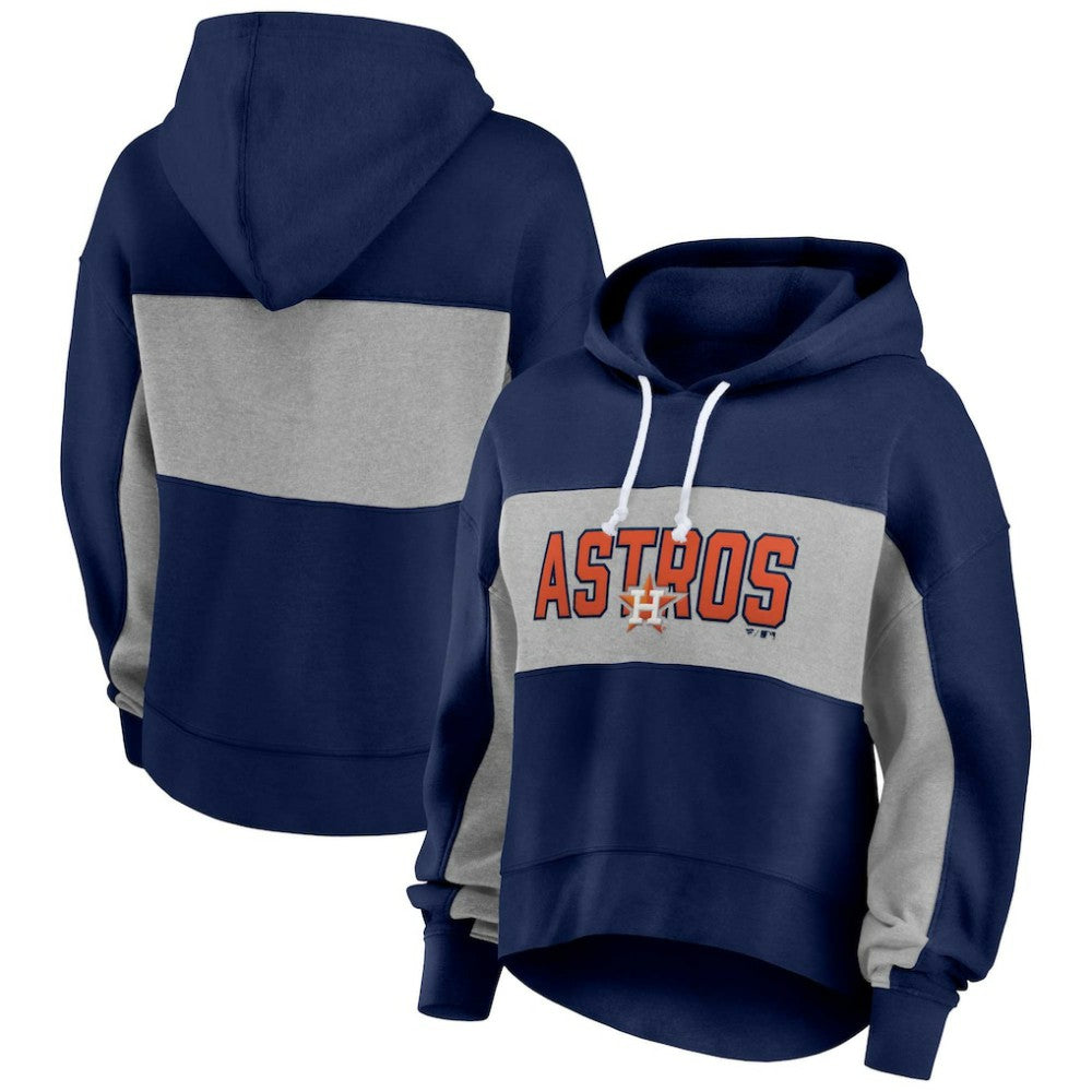 Houston Astros Profile Women's Plus Size Pullover Hoodie - Navy - MLB on Sale