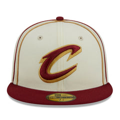 Cleveland Cavaliers Piping 2-Tone 59FIFTY Fitted Hat for sale Cream/Wine | New Era outlet