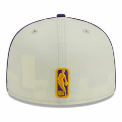 Los Angeles Lakers Piping 2-Tone 59FIFTY Fitted Hat Cream/Purple | New Era outlet