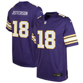 Nike Justin Jefferson Minnesota Vikings Youth Game Jersey Purple