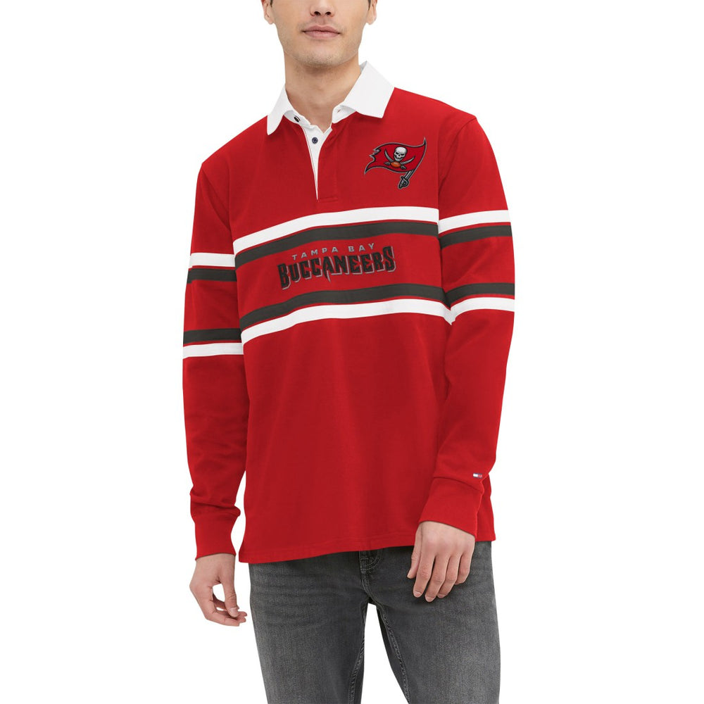 Tampa Bay Buccaneers Tommy Hilfiger Cory Varsity Rugby Long Sleeve T-Shirt Red