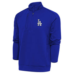 Los Angeles Dodgers Antigua Metallic Generation Quarter-Zip Pullover Top - Royal - MLB Lifestyle