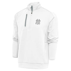 New York Yankees Antigua Metallic Generation Quarter-Zip Pullover Top - White - New Era Discount