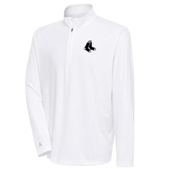 Boston Red Sox Antigua Metallic Tribute Quarter-Zip Top - White - MLB Discount