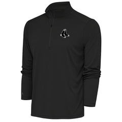 Boston Red Sox Antigua Metallic Tribute Quarter-Zip Top - Charcoal - MLB on Sale
