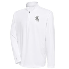 Chicago White Sox Antigua Metallic Tribute Quarter-Zip Top - White - MLB Online