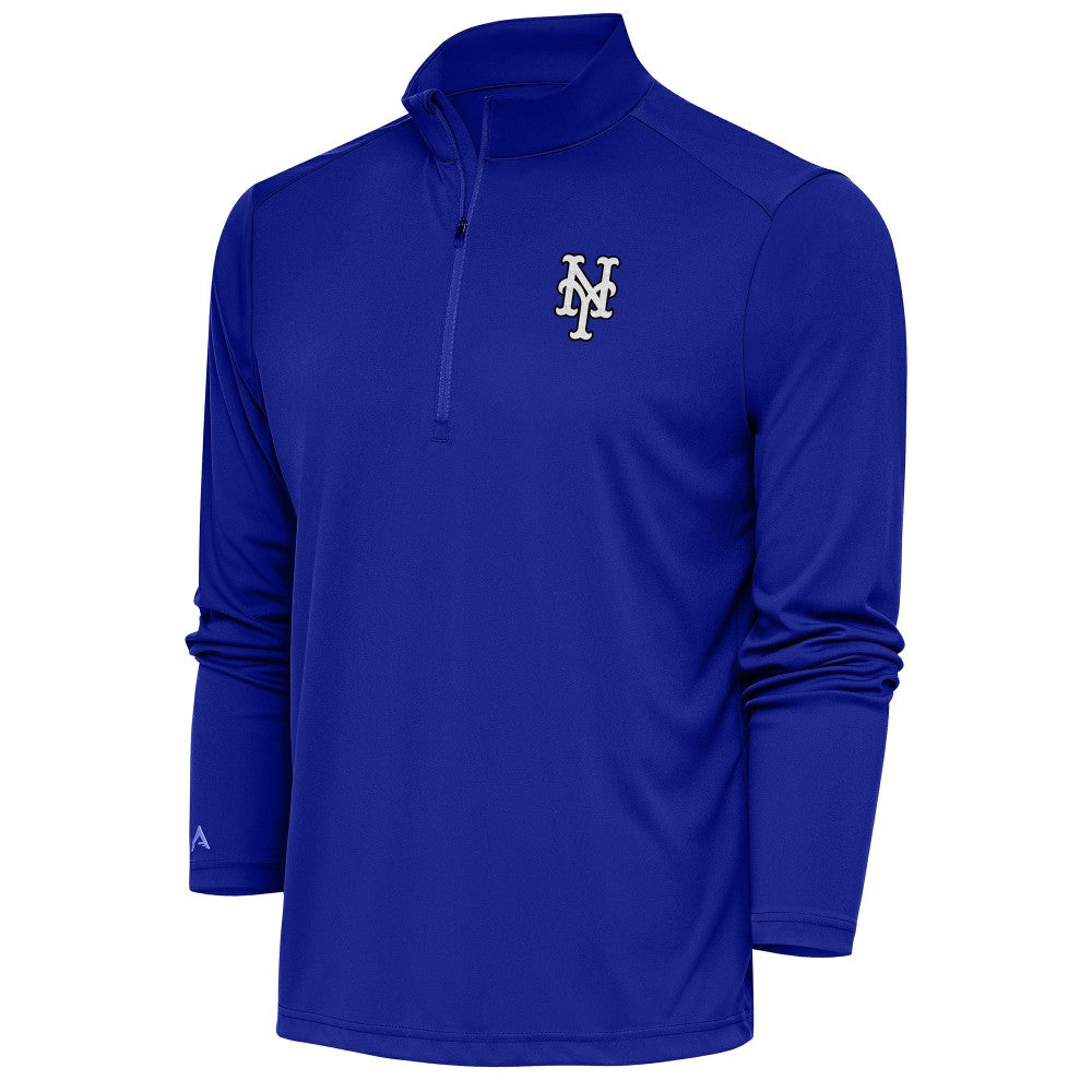 New York Mets Antigua Metallic Tribute Quarter-Zip Top - Royal - MLB Discount
