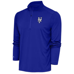 New York Mets Antigua Metallic Tribute Quarter-Zip Top - Royal - MLB Discount