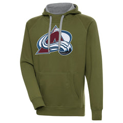 Colorado Avalanche Antigua Victory Pullover Hoodie - Olive - NHL 200069208