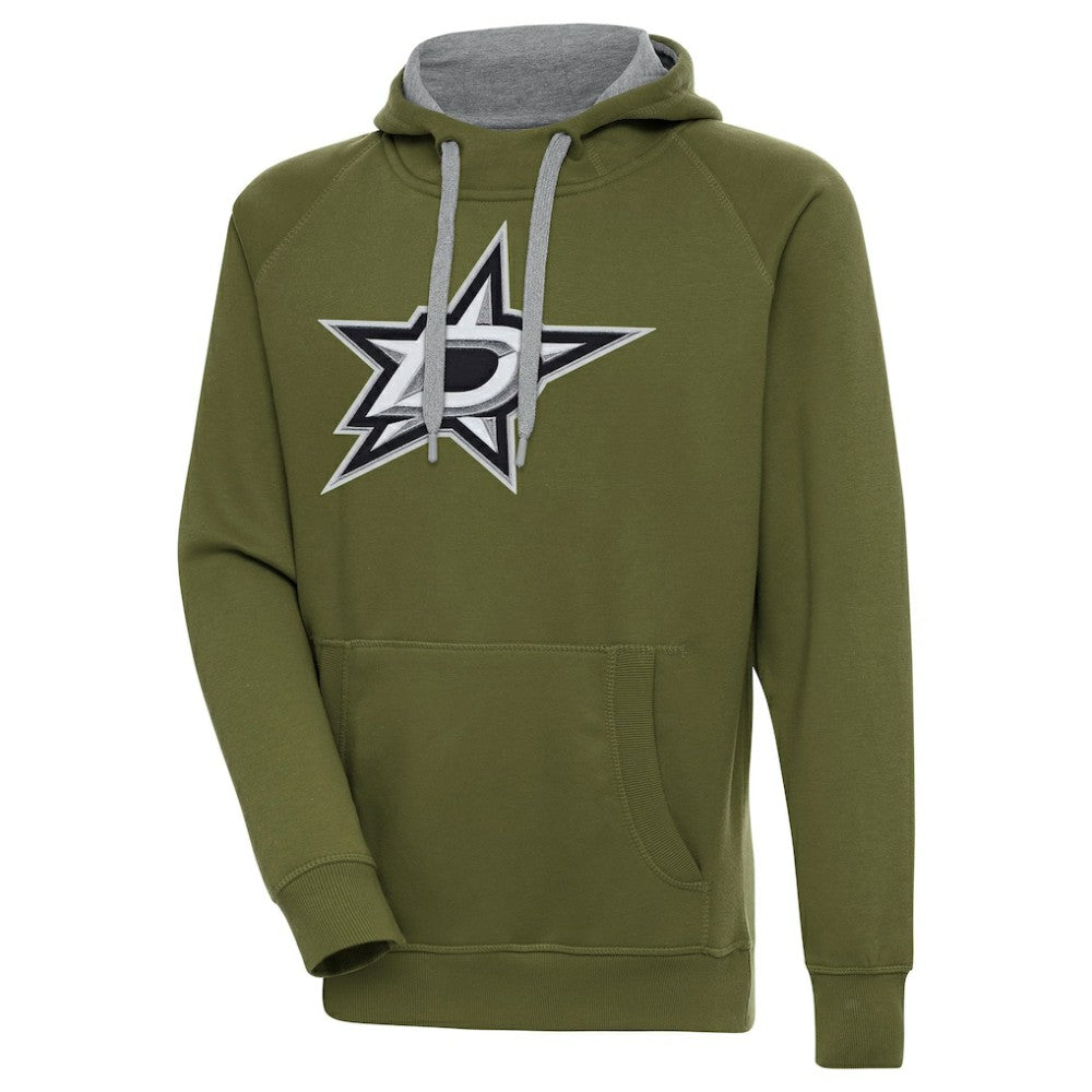 Dallas Stars Antigua Victory Pullover Hoodie - Olive - NHL 200069216