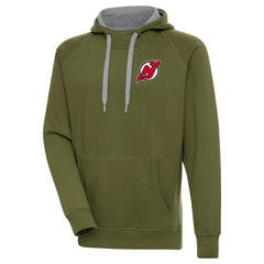 New Jersey Devils Antigua Victory Pullover Hoodie - Olive - NHL 200069248