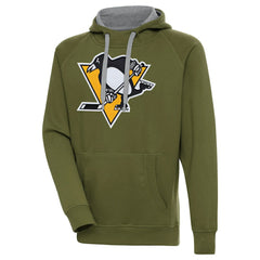 Pittsburgh Penguins Antigua Victory Pullover Hoodie - Olive - NHL 200069266