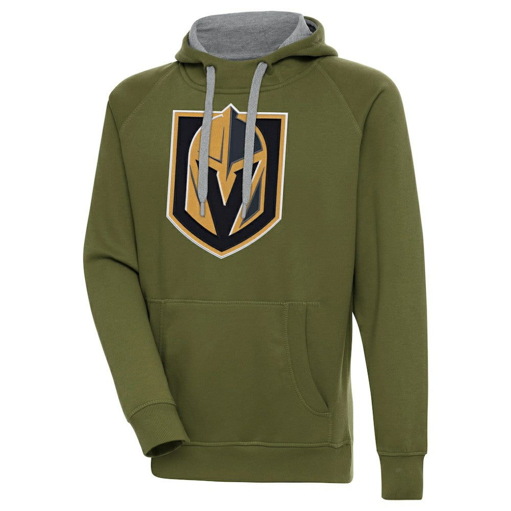 Vegas Golden Knights Antigua Victory Pullover Hoodie - Olive - NHL 200069294