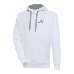 Atlanta Braves Antigua Metallic Victory Pullover Hoodie - White - MLB Online