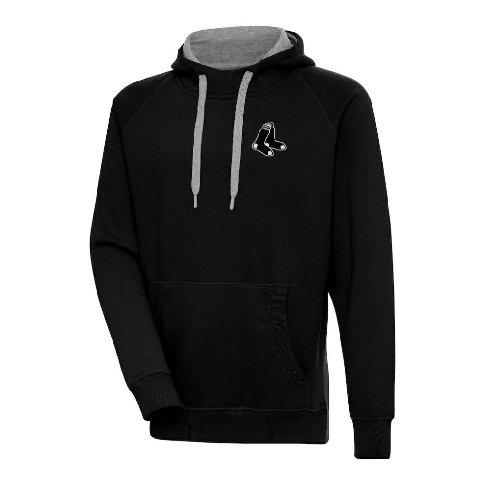 Boston Red Sox Antigua Metallic Victory Pullover Hoodie - Black - MLB Discount