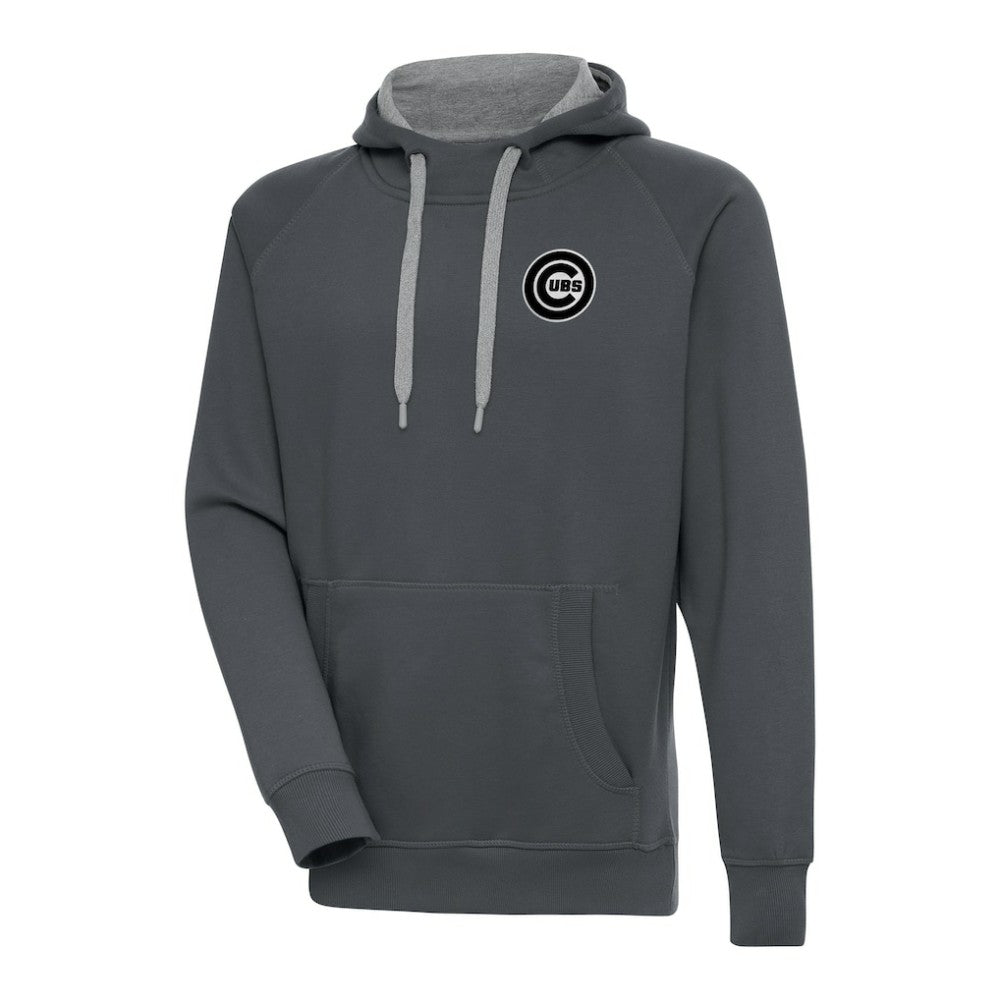 Chicago Cubs Antigua Metallic Victory Pullover Hoodie - Charcoal - MLB Online