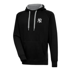 New York Yankees Antigua Metallic Victory Pullover Hoodie - Black - MLB Lifestyle