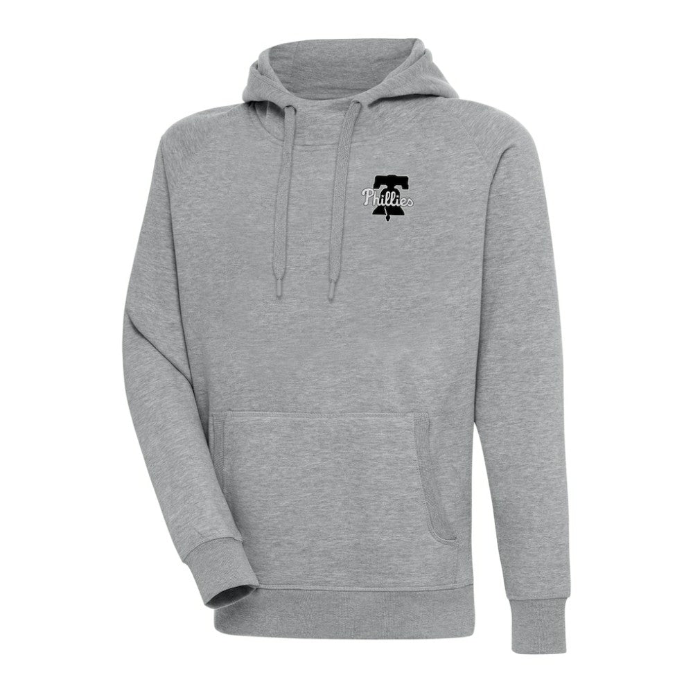 Philadelphia Phillies Antigua Metallic Victory Pullover Hoodie - Heather Gray - MLB on Sale