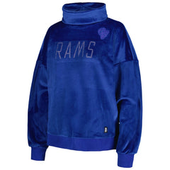 Los Angeles Rams DKNY Sport Women's Deliliah Rhinestone Funnel Neck Pullover Sweatshirt Royal