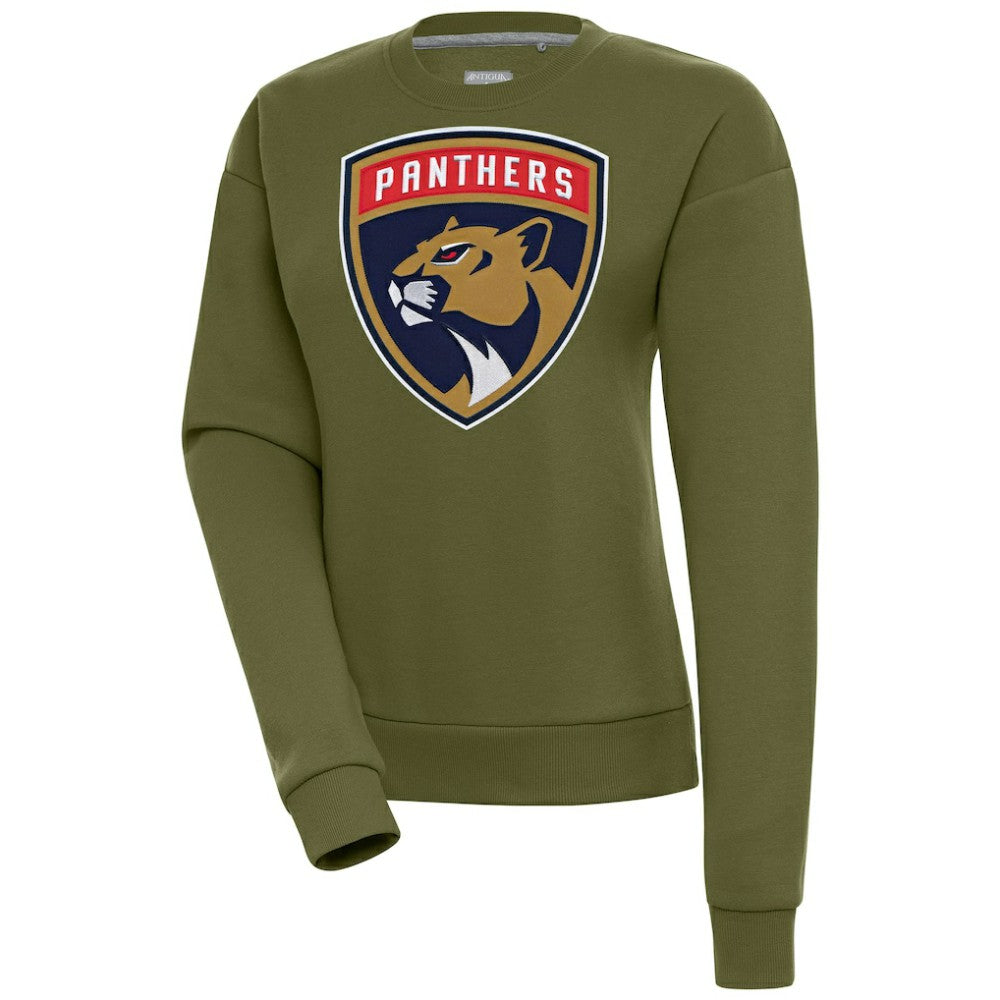 Florida Panthers Antigua Women's Victory Pullover Sweatshirt - Olive - NHL 200070135