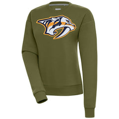 Nashville Predators Antigua Women's Victory Pullover Sweatshirt - Olive - NHL 200070150