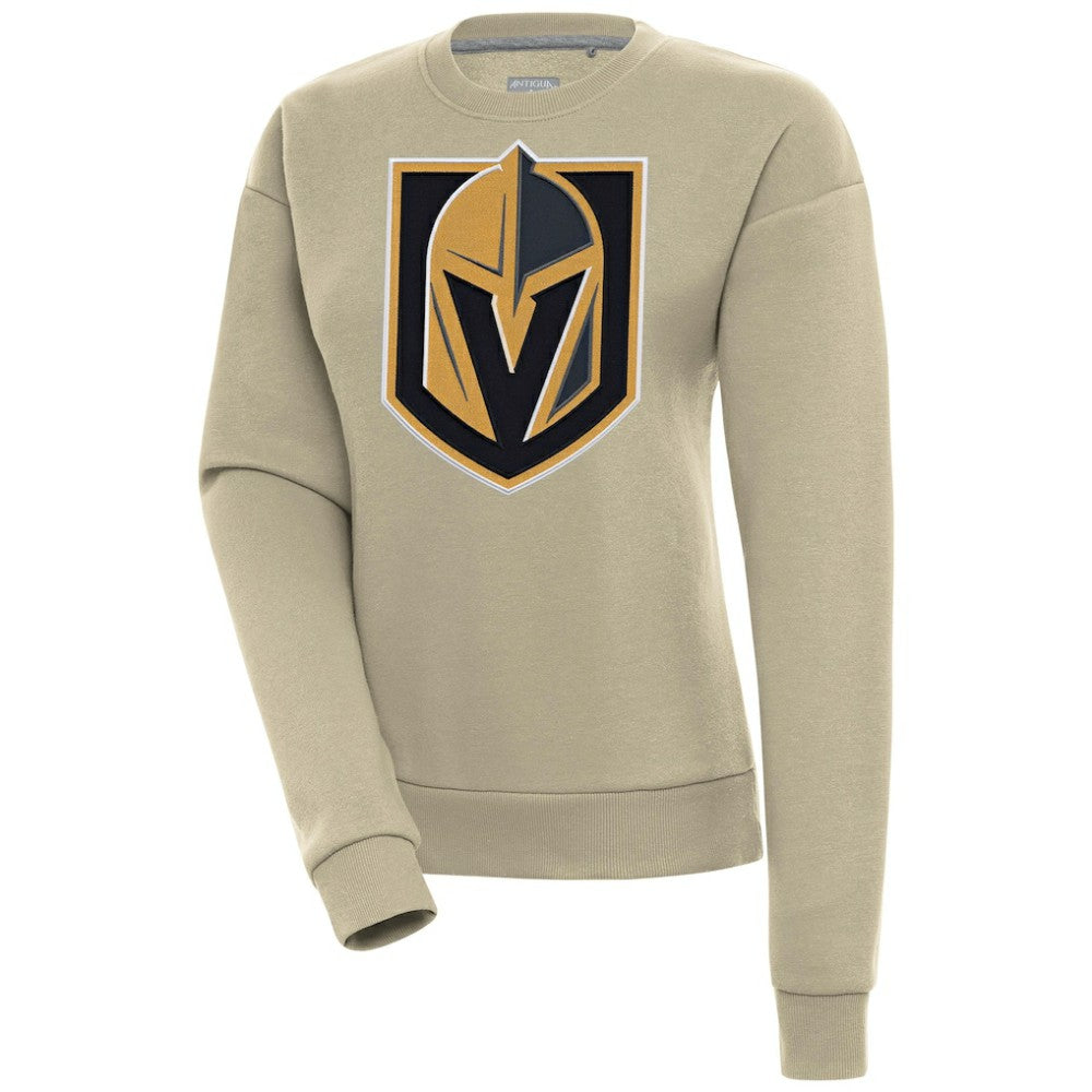 Vegas Golden Knights Antigua Women's Victory Pullover Sweatshirt - Khaki - NHL 200070201