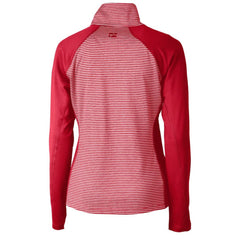 Philadelphia Phillies Cutter & Buck Women's DryTec Forge Tonal Stripe Half-Zip Top - Red - MLB Sale