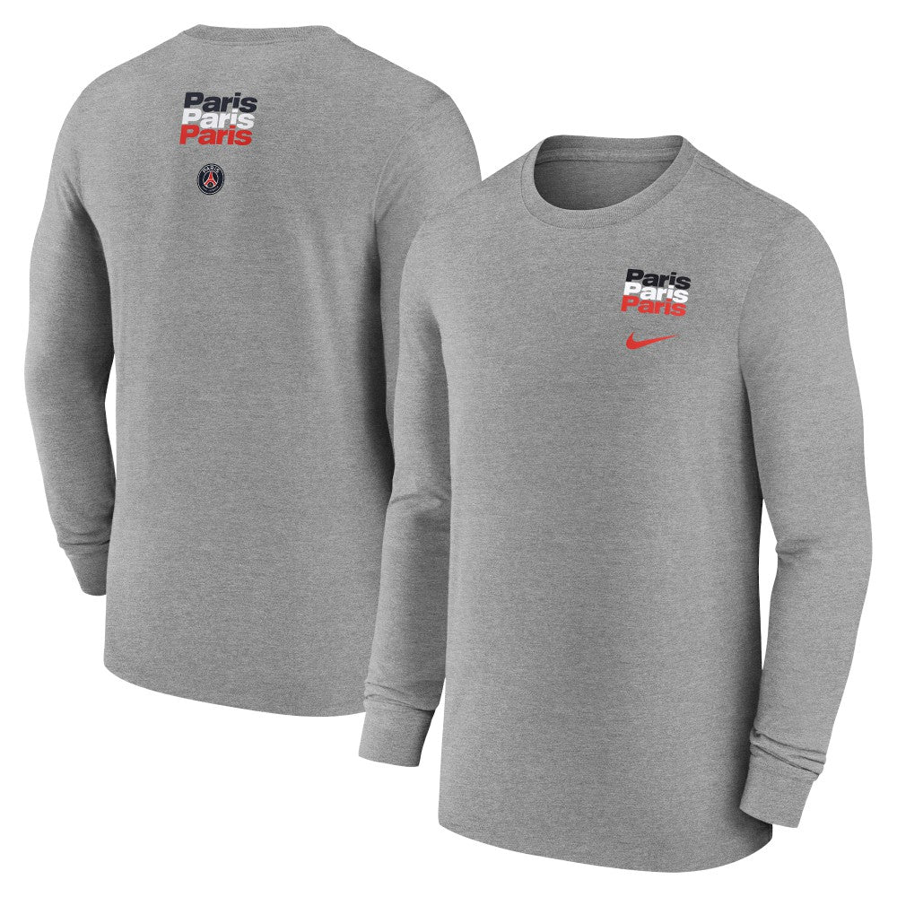 Paris Saint-Germain Legend Long Sleeve T-Shirt Heather Gray - Nike