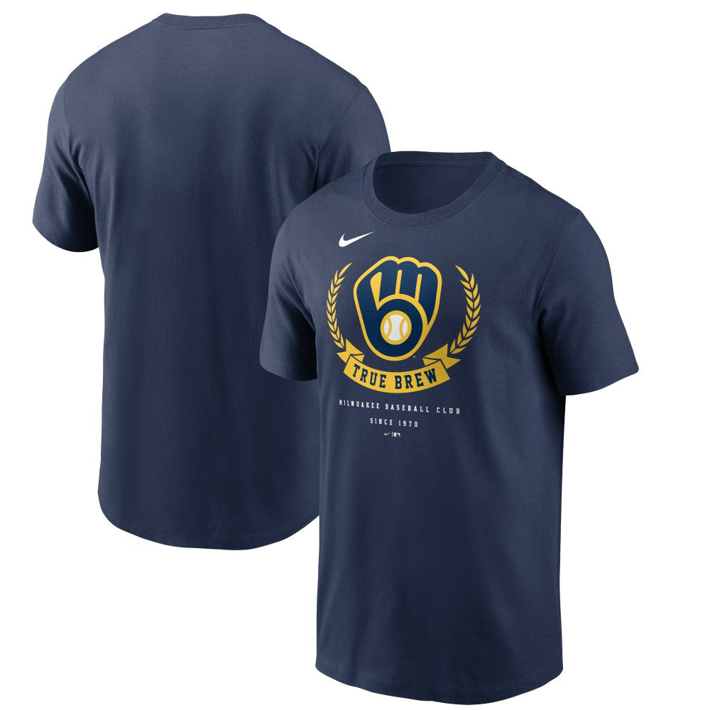 Milwaukee Brewers Nike True Brew Hometown T-Shirt - Navy - Nike Online