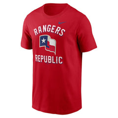 Texas Rangers Nike Lone Star Flag Hometown T-Shirt - Red - Nike on Sale