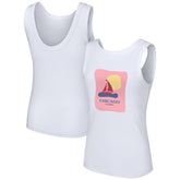 Chicago Cubs Lusso Style Women's Lindy Tank Top - White - MLB Discount
