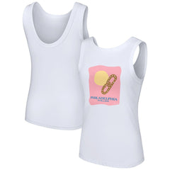 Philadelphia Phillies Lusso Style Women's Lindy Tank Top - White - MLB Sale