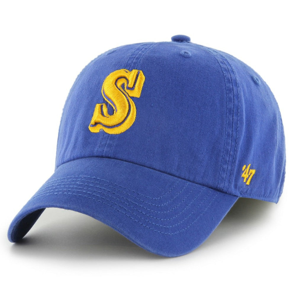 Seattle Mariners '47 Cooperstown Collection Franchise Fitted Hat - Royal - 47 brand Lifestyle