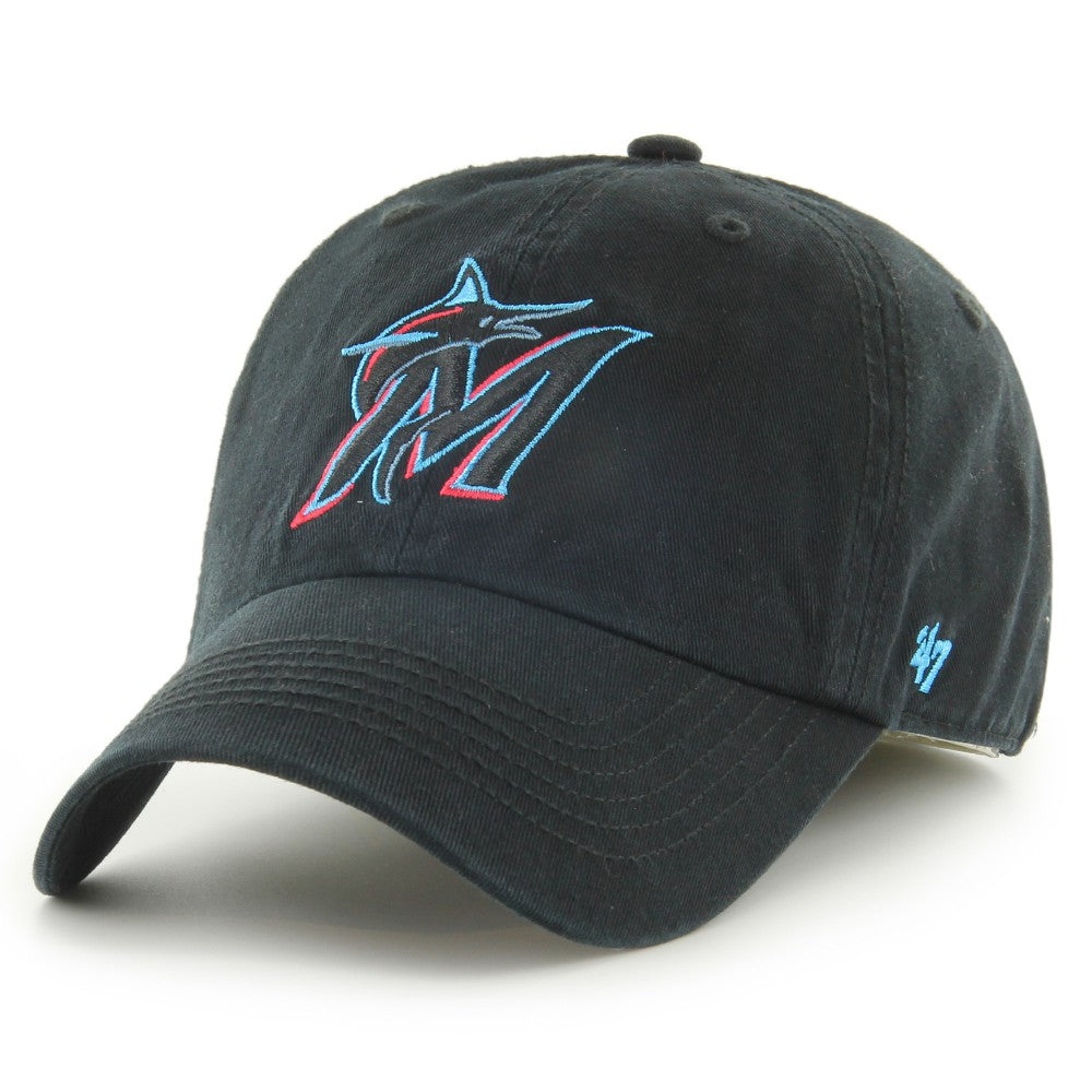 Miami Marlins '47 Franchise Logo Fitted Hat - Black - 47 brand Discount