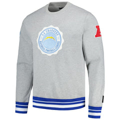 Los Angeles Chargers Pro Standard Crest Emblem Pullover Sweatshirt Heather Gray