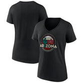 Arizona Diamondbacks Women's Hometown Desert Baseball V-Neck T-Shirt - Black - MLB Sale