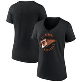 Baltimore Orioles Women's Hometown Baltimore Pennant V-Neck T-Shirt - Black - MLB on Sale