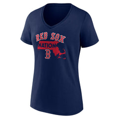 Boston Red Sox Women's Hometown Nation V-Neck T-Shirt - Navy - MLB Online