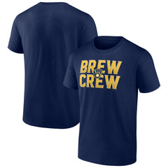 Milwaukee Brewers Hometown Brew Crew Fancy T-Shirt - Navy - MLB Discount